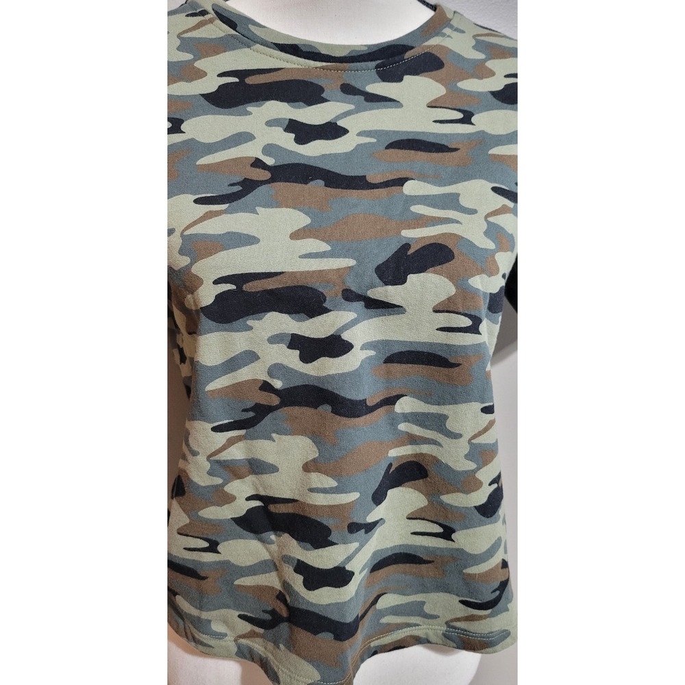 Velvet for Anthropologie Camo Puff Sleeve Tee - Picture 5 of 6
